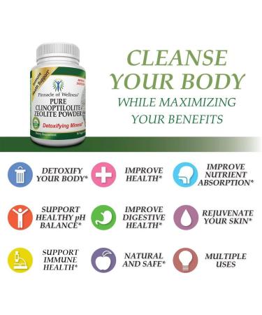 Pinnacle of Wellness Zeolite Detox Cleanse 90 Capsules - Pure Clinoptilolite Dietary Supplement - Buy Online on GoSupps.com