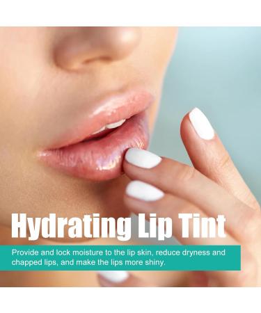 2Pcs Hydrating Lip Tint - Long-lasting Plumping Tinted Lip Balm & Moisturizing Gloss - Non-Sticky Anti-Cracking Treatment for Women & Girls (Red Rose & Clear White - Buy Online on GoSupps.com