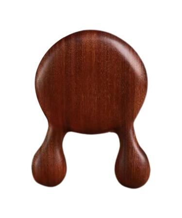 Wood facial massage device Wood massage comb scalp massage gear round tooth comb Comfortable massager smooth surfaces wood natural facial tool ergonomically portable facial massager type B