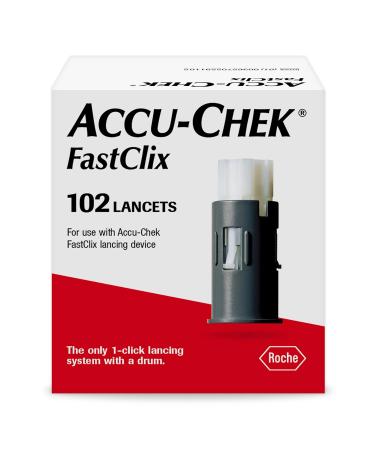 Accu-Chek FastClix Lancets for Diabetic Blood Glucose Testing (Pack of 102) 102 Lancets