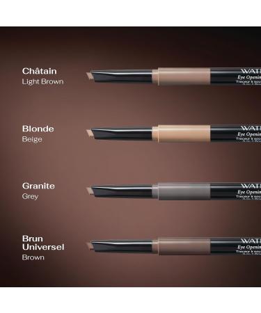 Watier Eye Opening Vegan 3-in-1 Brow Liner Blonde Eyebrow Pencil with Jojoba Oil Shea Butter & Vitamin E Long-Lasting Transfer-Proof Smudge-Proof 0.6 g - Buy Online on GoSupps.com