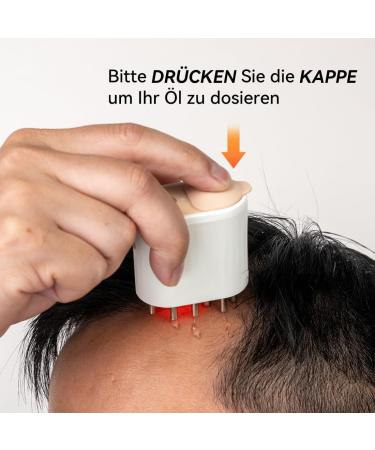 2-in-1 Electric Hair Oil Applicator & Scalp Massager | Kimairay Head Massage Device for Oil Treatment & Essential Serum - Buy Online on GoSupps.com