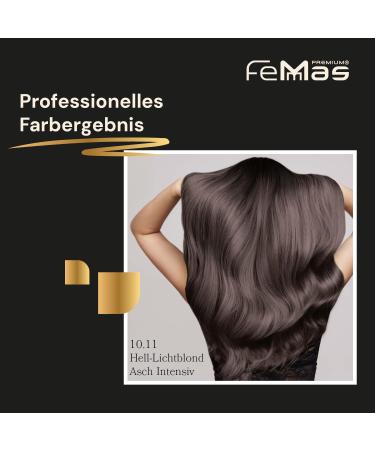 Femmas Professional Hair Color 10.11 - Light Light Blonde Ash Intensive Cream with Argan Oil & Keratin 100ml - Permanent Radiant Tint - Buy Online on GoSupps.com