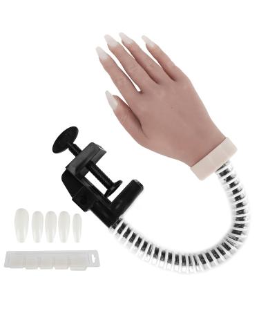 Nail Practice Hands High Simulation Nail Art Practice Hand Stands Stable for Nail Salon(02)
