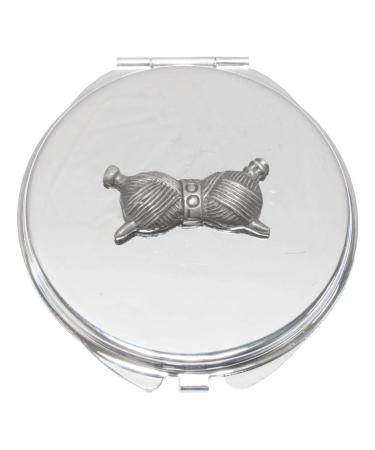 Knitting Needles Compact Mirror Handbag Gift With Free Engraving 205