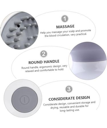 Beaupretty 3-Pack Electric Shampoo Brush Head Scrubber - Silicone Scalp Massage Brush for Hair Washing & Relaxation - Buy Online on GoSupps.com