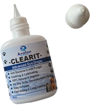 CLEARIT Pet/Dog/Cat Super Effective Advanced Eye Drops 30ml Anti Bacterial Soothing Lubricating 100% Natural & Organic Support Eye Function - Buy Online on GoSupps.com