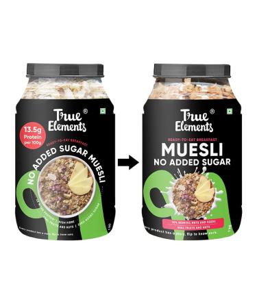 True Elements Sugar Free Muesli 1kg - High Protein Breakfast Cereal | No Added Sugar - Buy Online on GoSupps.com