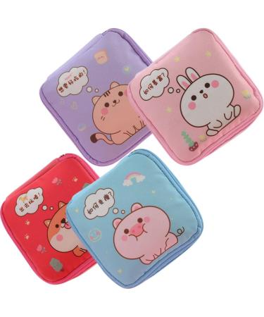 4PC Women s Bandage Storage Bag Set | Menstrual & Tampon Organizer Wallet | Stylish and Functional Holder for Napkins Towels & Accessories - Buy Online on GoSupps.com