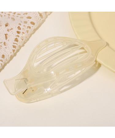 Ponytail Decorative Hair Clip Ponytail Duckbill Hairpin Long Hair Clips for Styling Long Hair Shower Clips for Teenage Girls Women Styling Translucent Large Size apricot - Buy Online on GoSupps.com