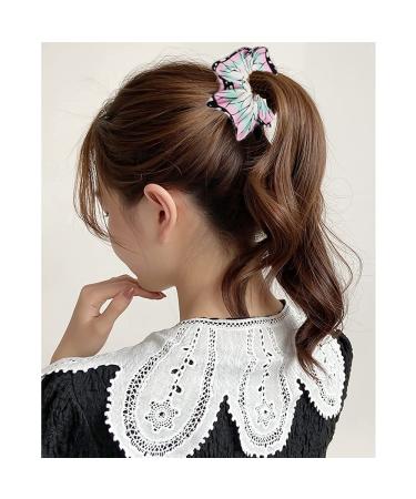 Colorful Hair Scrunchies Set - 9 Pcs Anime Hair Bow Ponytail Holders for Women and Girls - Buy Online on GoSupps.com
