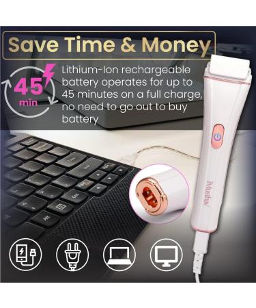 iMusthav DermaRazor - Women's Body Hair Remover | Smooth Skin, USB Rechargeable 18K Gold Plated Blade (MV500-G) - Buy Online on GoSupps.com