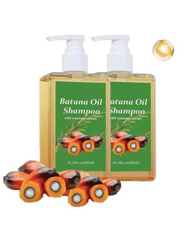 Lot de 2 shampoings l'huile Batana 2025 - 300 ml - Shampooing anti-chute - quilibre la teneur en graisse limine les pellicules agit contre les d mangeaisons - Hydrate - Lisse les cheveux
