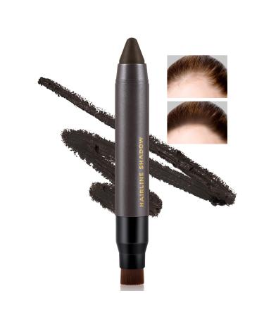 Boobeen Hairline Powder Stick - Waterproof Concealer for Thinning Hair Graying Roots and Hair Loss Dark Brown