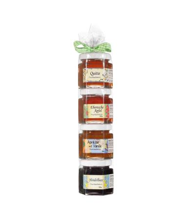 Fruit spreads gift roll - jam fruit spread gift set from the Allg u - 4 x 50g homemade fruit spread - gift for fruit spread lovers