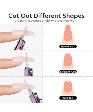 Buy Modelones Acrylic Nail Clippers - Professional Cutters for Acrylic Nails & Manicure | Rainbow Color | Ideal for Home & Salon Use - Buy Online on GoSupps.com