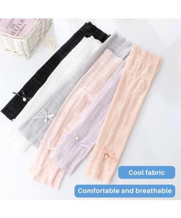 Ispchen Women's Arm Sleeves - UV Protection Lace Gloves for Cycling Running Golf & Outdoor Activities - Elegant Black Design - Buy Online on GoSupps.com