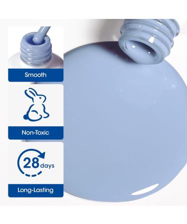 Gellen Winter Gel Nail Polish - 6 Shimmering Colors White Blue Gel Nail Polish Glitter Navy Blue Glitter White Gel Nail Polish Set Soak Off Manicure DIY Gel Nail Art for Girls Women Blue Honey - Buy Online on GoSupps.com