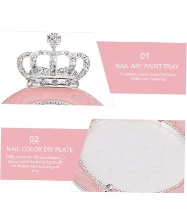  HONMEET 1Pc Palette Artist Mixing Acrylic Showing Nail Display Board Foundation Tray Display Acrylic Nail Art Flakes Reconcile Alloy - Buy Online on GoSupps.com