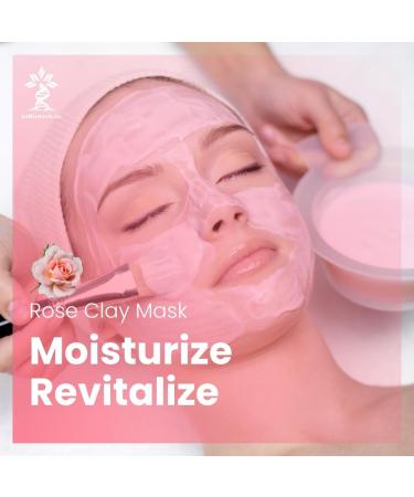 Rose Facial Mask - Hydrating Clay Mask with Rose Extract Vitamin C & Aloe Vera for Smooth Glowing Skin | 4.23 Oz - Buy Online on GoSupps.com