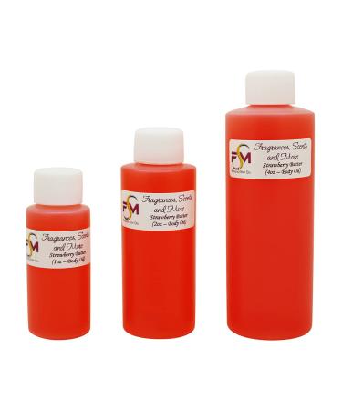 Strawberry Butter Fragrance Oil - 3 Bottles 0.17 Fl Oz Glass Roll On (5ml) 0.17 Fl Oz (Pack of 3)