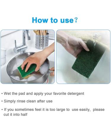 16 Pack Scrub Sponge Heavy Duty General Purpose Scouring Pad - Buy Online on GoSupps.com