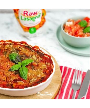 CleanFoods Raw Lasagna 8 x 200g Big Pack I Konjac noodles I vegan gluten free low carb I only 6 calories per 100g I ready in 2 minutes - Buy Online on GoSupps.com