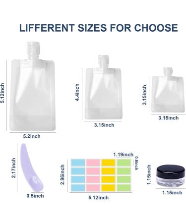 OUFAN 20 Pack Refillable Makeup Container Set | Travel-size Toiletries TSA-Approved Pouches | Stand-Up Design for Shampoo, Conditioner, Lotion, Soap, Liquids - Buy Online on GoSupps.com
