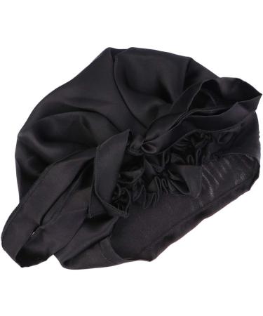 Milist Adjustable Silk Sleeping Hat - Elastic Bonnet for Women & Girls | Black Hair Care Cap & Portable Dome Cover - Buy Online on GoSupps.com