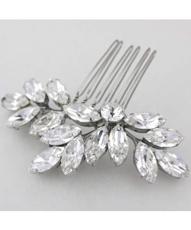 Unicra Crystal Hair Comb - Wedding Silver Headpiece for Brides & Bridesmaids - Buy Online on GoSupps.com