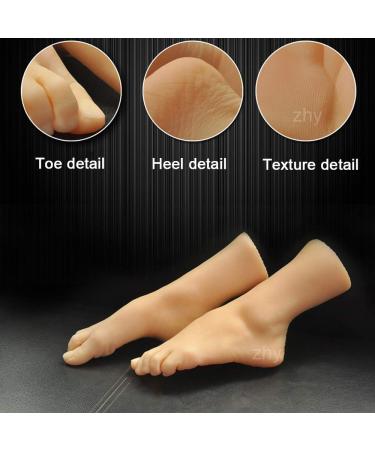 Silicone Lifesize Female Mannequin Foot Display for Jewelry, Shoes, Socks, Art Sketches - with Nail Detailing - Buy Online on GoSupps.com