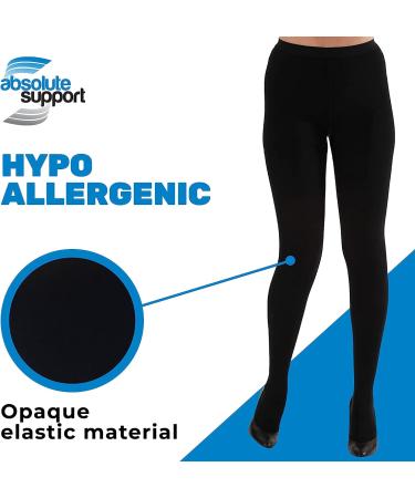 Made in USA Opaque Compression Stockings Pantyhose Women 20-30mmHg - Firm Graduated Support Hose for Circulation - High Waist Tights - Black Medium (Pack of 1) - Buy Online on GoSupps.com