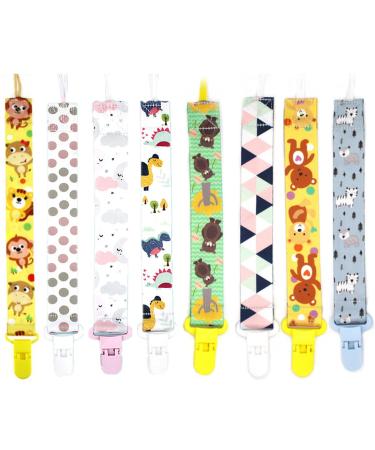 Baby Pacifier Holder BPA Free Unisex 8 Pack