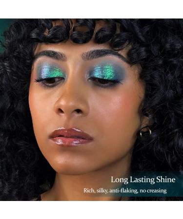 Afflano Shimmery Green Multichrome Eyeshadow - Long-Lasting Glitter for Green Eye Makeup - Buy Online on GoSupps.com