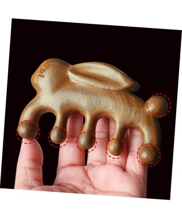 Frcolor Green Sandalwood Massage Comb - 5-Sty Wooden Scalp Massager for Women | Portable Meridian Cams - Buy Online on GoSupps.com