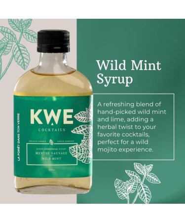 KWE Wild Mint Cocktail Syrup - 200ml | Canadian-Made Mixer for Cocktails & Mocktails | Refreshing Mint Ideal with Rum - Buy Online on GoSupps.com