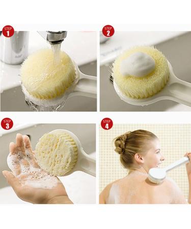 MCUILEE Bath Brush - Long Handle Body Massager Shower Brush with Super Soft Bristles for Exfoliation & Back Care - Best for Relaxation & Spa Experience - Buy Online on GoSupps.com
