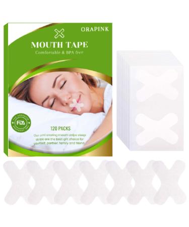 Orapink Mouth Tape for Sleeping - 120 Pieces Sleep Tape Advanced Sleep Mouth Strips for Better Nose Breathing Snoring Relief.