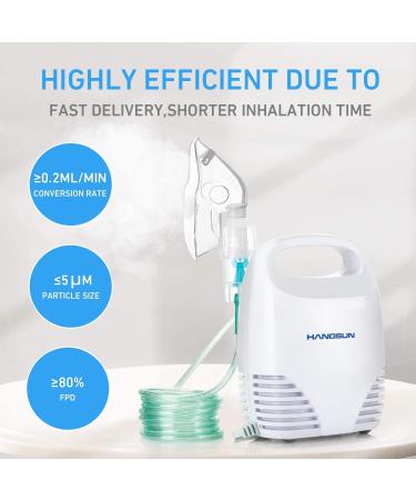 Hangsun Nebuliser Machine for Adults and Kids Compact Compressor System Mist Inhaler CN560 Portable Design for Home Use - Buy Online on GoSupps.com
