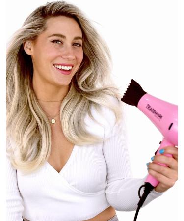 Trademark Beauty Speedy Blo Hair Dryer Professional Strength Blow Dryer with Diffuser & 2 Concentrator Nozzles Faster Dry Time Compact Lightweight and Durable Pink - Buy Online on GoSupps.com