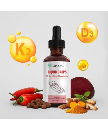 Luvost Liquid Drops with Cayenne Pepper Hawthorn Berry Beet Root Turmeric Berberine & Vitamins D3 + K2 Supports Circulation Heart & Vascular Wellness 60 ml (Pack of 2) - Buy Online on GoSupps.com
