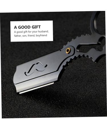 Buy Minkissy Double Ring Manual Foldable Hairdresser Razor Holder - Ultimate Men's Beard Razor for Precision Grooming - Buy Online on GoSupps.com