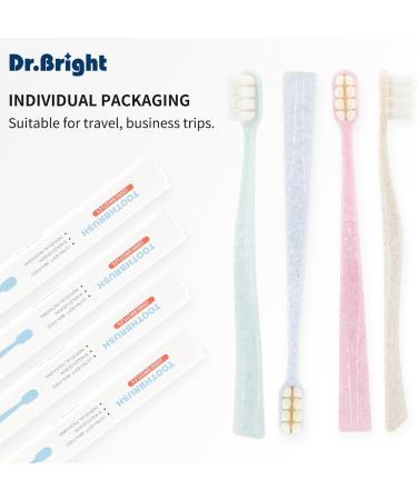Soft Toothbrush with 10 000 Bristles - Extra Soft for Sensitive Teeth & Gums | 4 Pack - Individually Packaged - Buy Online on GoSupps.com