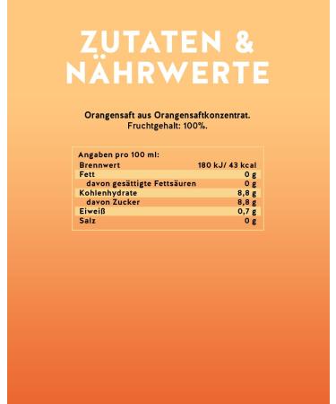  Granini Granini Orange Snack (6 x 1 L) 100% fruit concentrated orange juice vegan natural with deposit - Buy Online on GoSupps.com