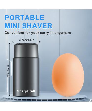 Mini Portable Electric Razor for Men - Rechargeable Touch-Up Shaver for Travel Car & Office - Perfect Gift for Father Husband Boyfriend (Gray - Buy Online on GoSupps.com