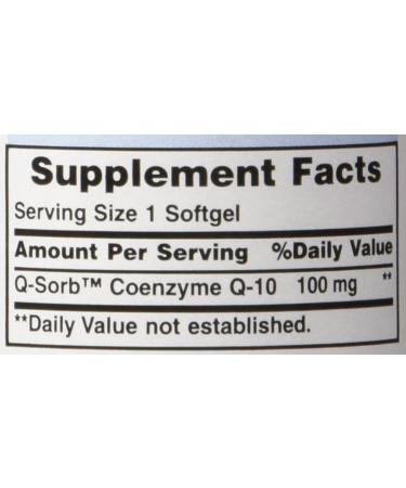 Puritan's Pride Q-Sorb CoQ10 100mg - 60 Softgels (3 Bottles) - Buy Coenzyme Q10 Supplements Online for Heart Health - Buy Online on GoSupps.com