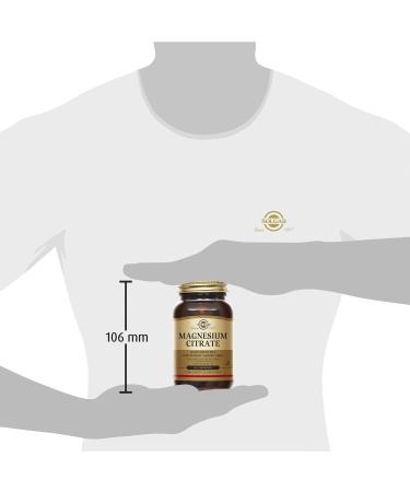 Solgar Magnesium Citrate - Sleep and Fatigue - Vitality and Energy - Highly Assimilable - Mineral - Food Supplement - Bottle of 60 Tablets - Buy Online on GoSupps.com