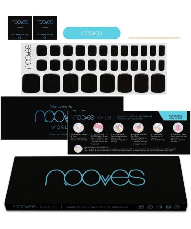  NOOVES NOOVES NAILS - Premium Pre-Curved Gel Toenail Polish - Onyx Black - Semi-Permanent Gel Polish | Pedicure Nail Design | Self-Adhesive Gel Nail Sheets - Buy Online on GoSupps.com