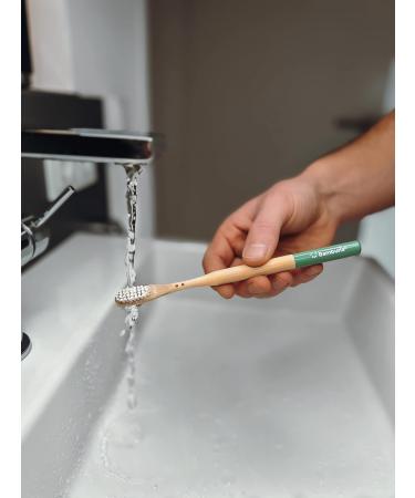 Bambuna Bamboo Toothbrush Set - 4 Medium Soft Plastic-Free Eco-Friendly - Made in Germany - Buy Online on GoSupps.com