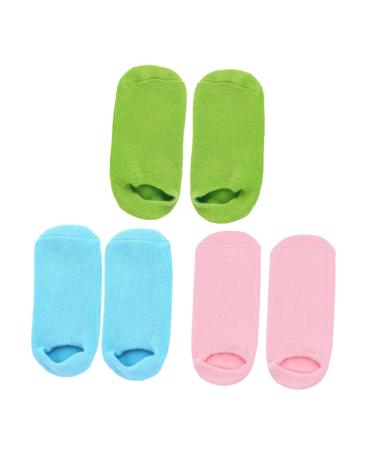 Housoutil 3 Pairs Foot Moisturizing Socks Sweat Proof Socks Spa Socks Overnight Absorbing Socks Cracked Heel Socks Lotion Socks Hydrating Non-slip Product